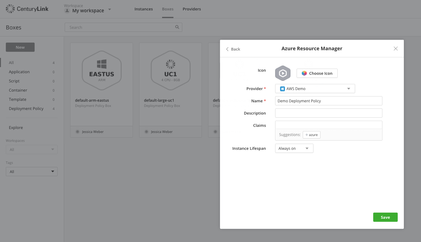 Managed Services Anywhere allows automated provisioning of AWS and Azure cloud services.