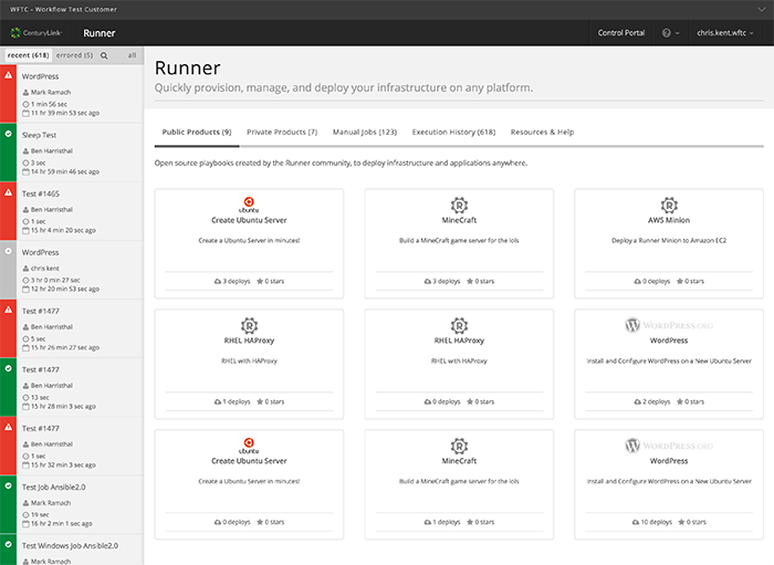 Runner is a web automation and continuous integration tool