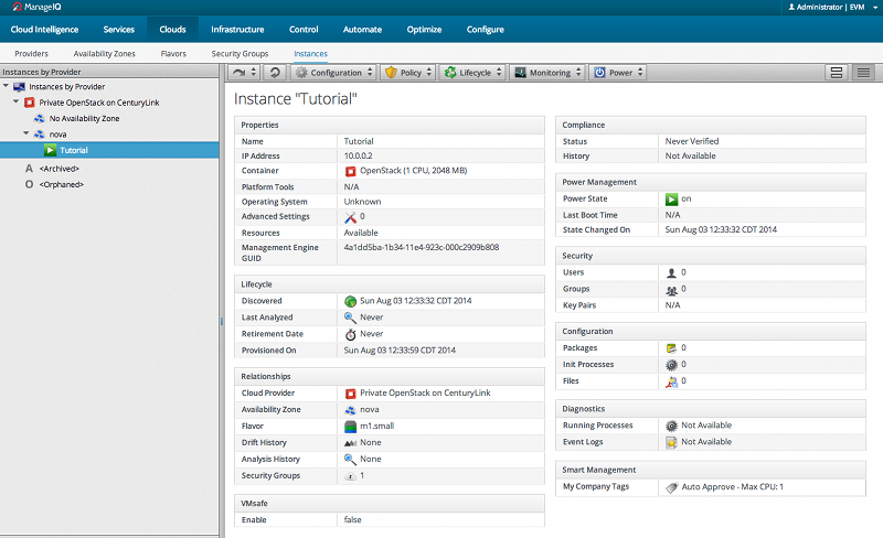 Using Manageiq To Manage Openstack Centurylink Cloud - 