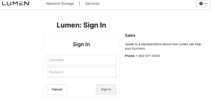 Lumen Sign In dialog