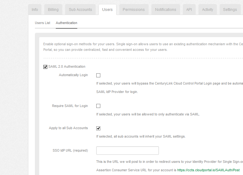 SAML Config