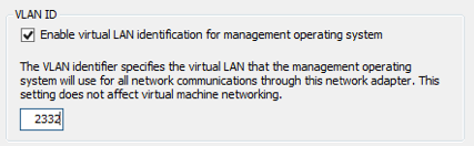 Enter the VLAN ID