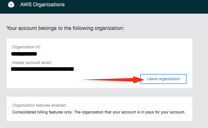 Leave  AWS Organization