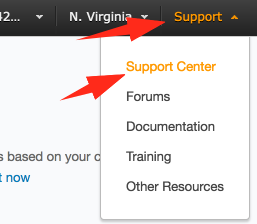 Navigate to Support Center