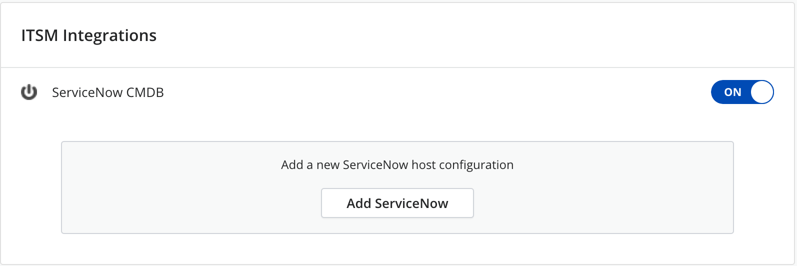 Organization Settings - Manage ITSM Integrations