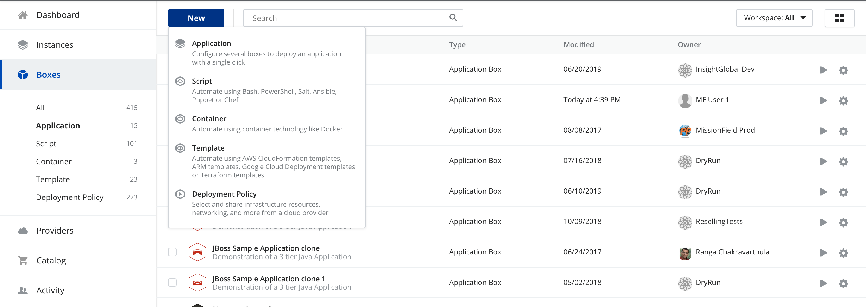 Create an Application Box