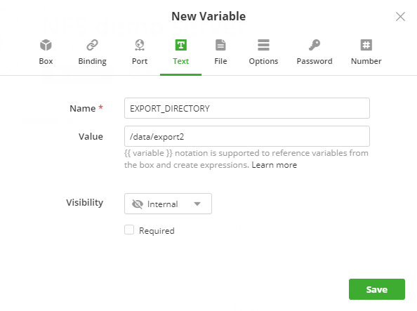 EXPORT_HOST variable