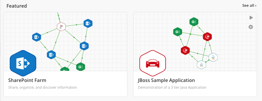 Cloud Application Manager catalog featured