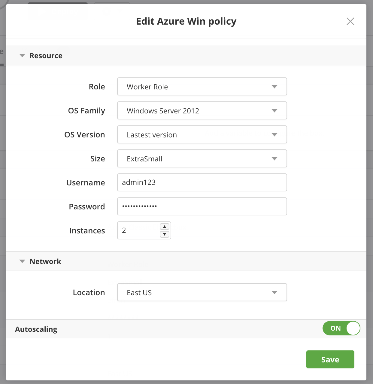 Azure Classic Web worker roles autoscale instances