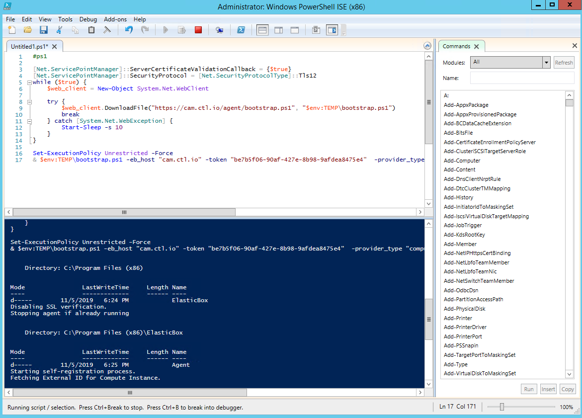 Windows PowerShell script