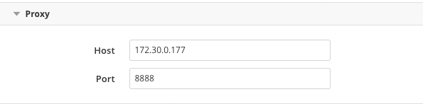 Proxy section of deployment policy