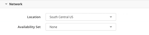 Network section of deployment policy