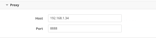 Proxy section of deployment policy