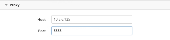 Proxy section of deployment policy