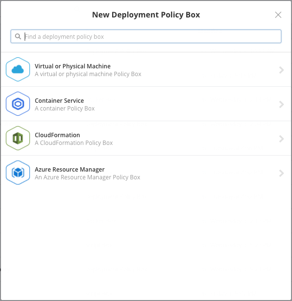 New deployment policy box