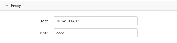 Proxy section of deployment policy