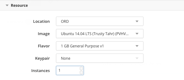 Resource section of deployment policy