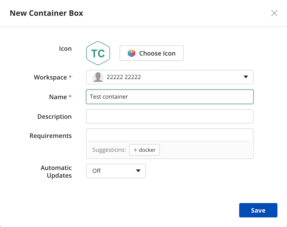 New container box