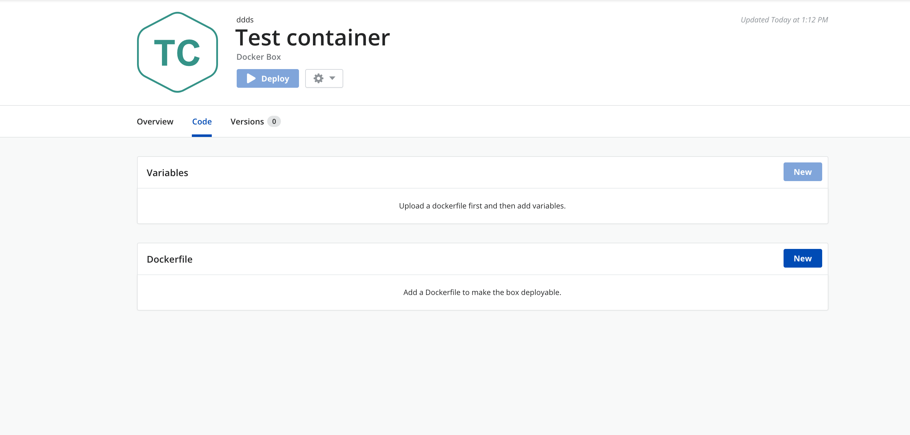 New docker file