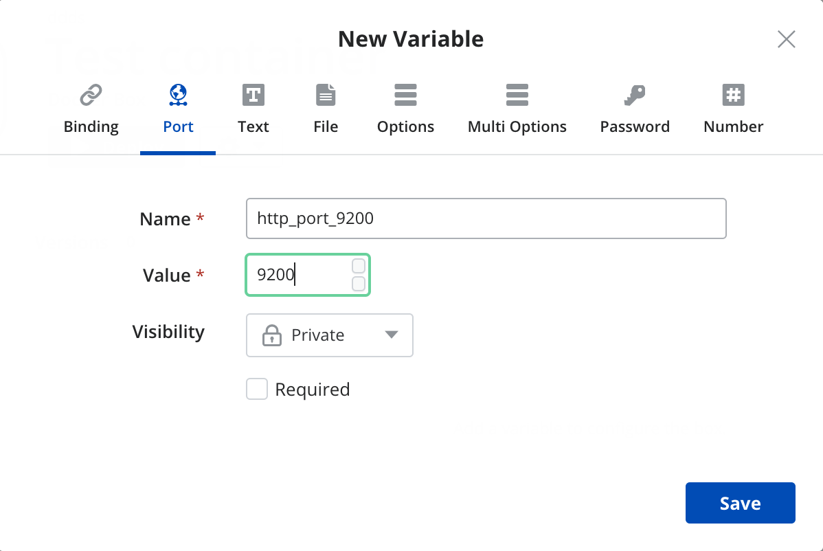 New Port variable