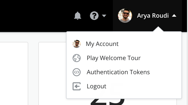 CAM account menu