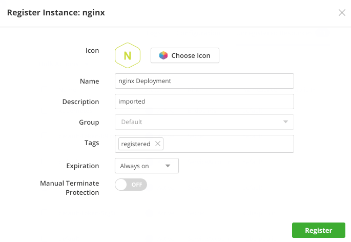 Importing an unregistered Kubernetes resource