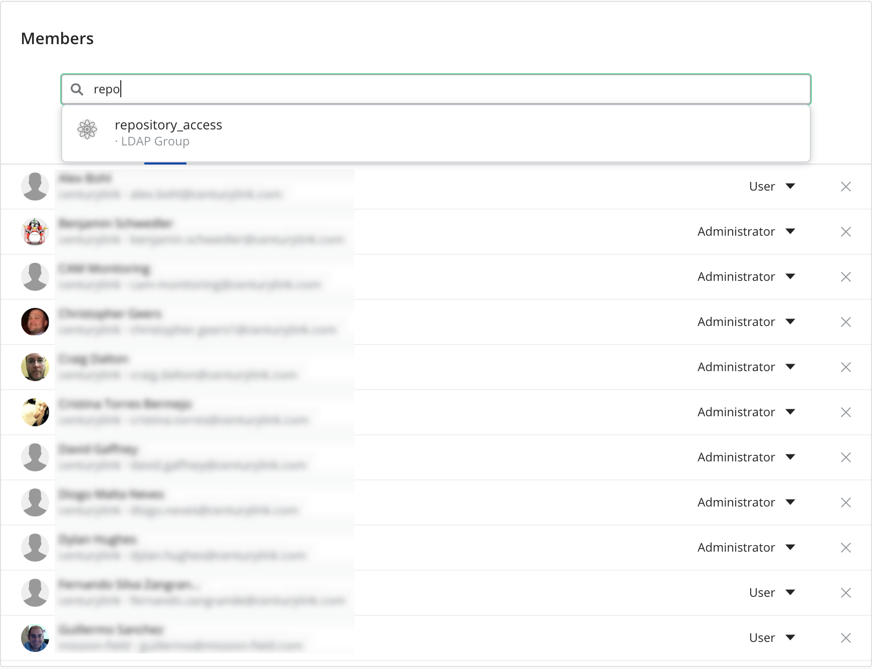 Adding an LDAP group as Workspace member