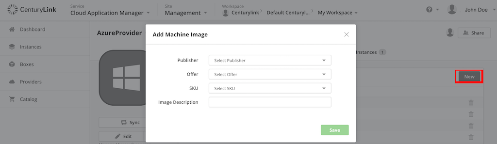 Microsoft Azure - Add OS image to deploy