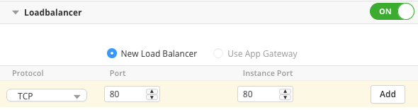 Microsoft Azure Deployment Options - LoadBalancer