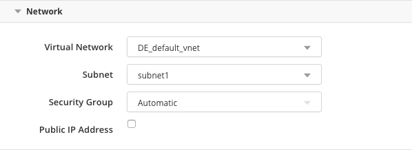 Microsoft Azure Deployment Options - Network