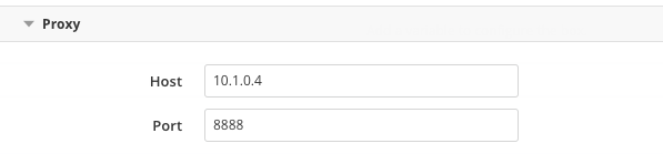 Proxy section of deployment policy