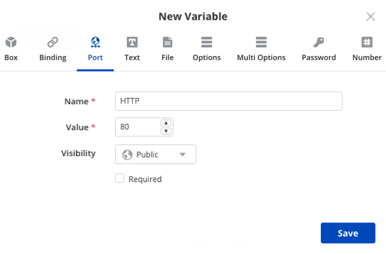 Adding Port type variable