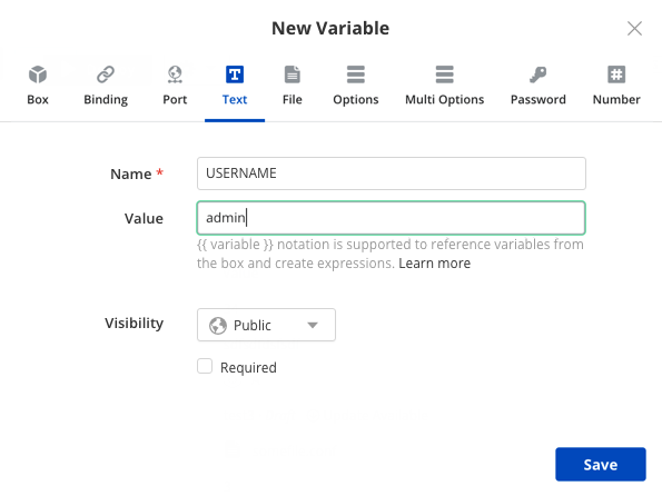 Adding Text type variable