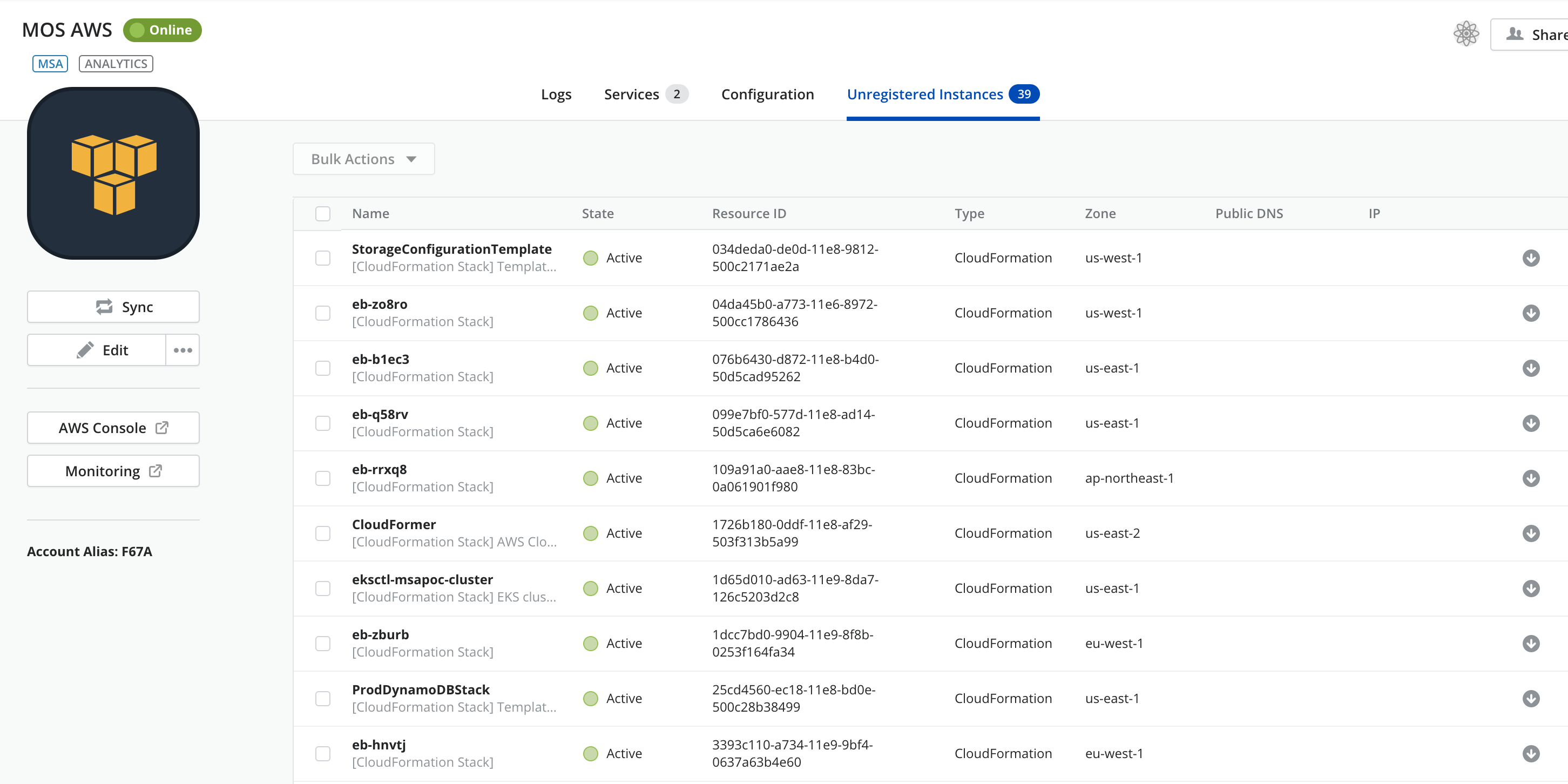 Locate Unregistered Instances