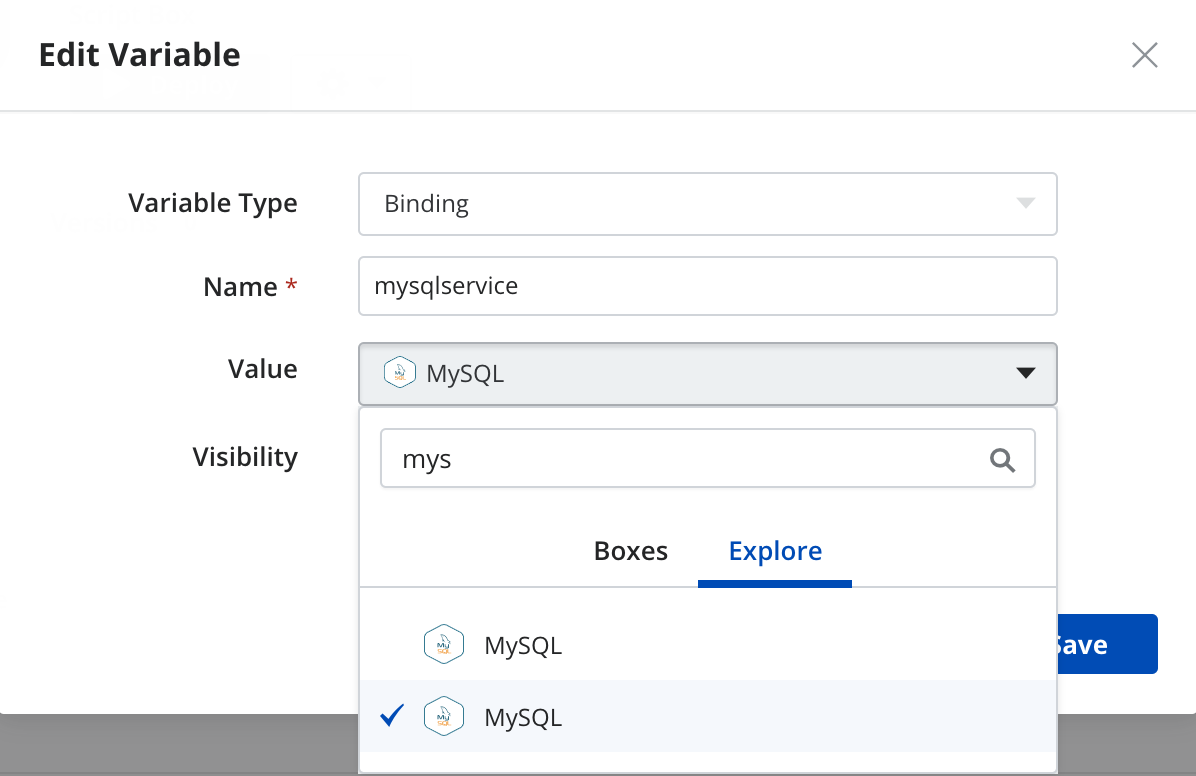 Add binding variable