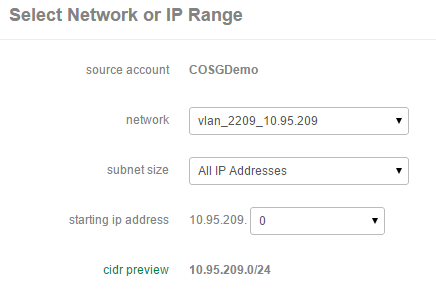 Network Menu