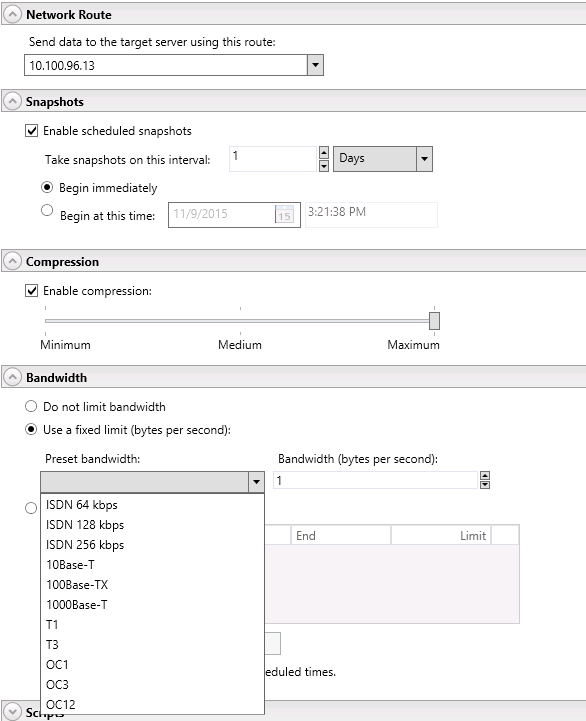 DT console DR options network