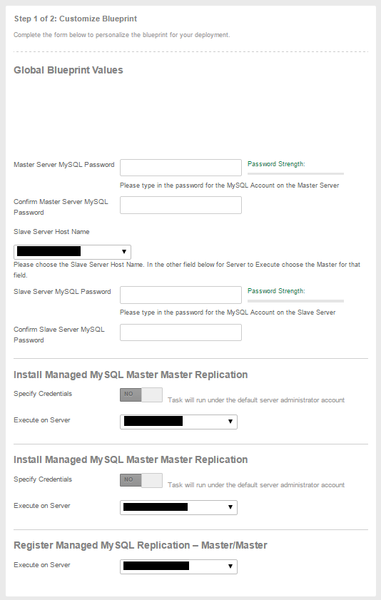 MySQL Multi-Master Blueprint options