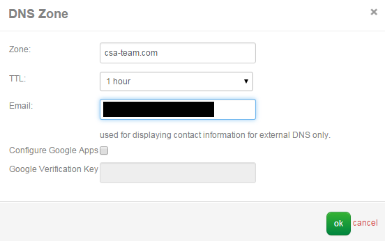 create dns zone