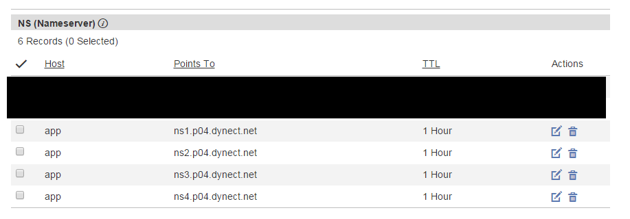 name server additions complete for subdomain