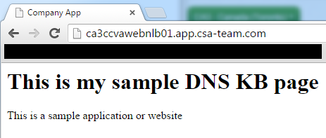 test website for subdomain
