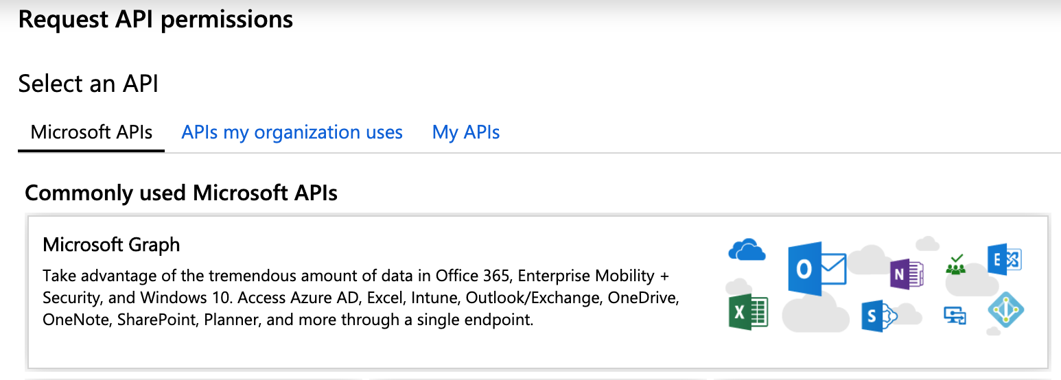 MS Azure Services Microsoft Graph API