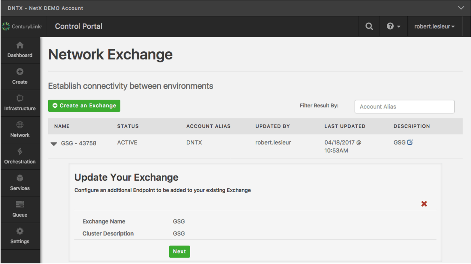 Network Exchange Getting Started Guide CenturyLink Cloud