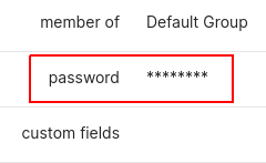 Opening Password Change Fields