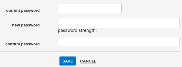 Password Change Fields