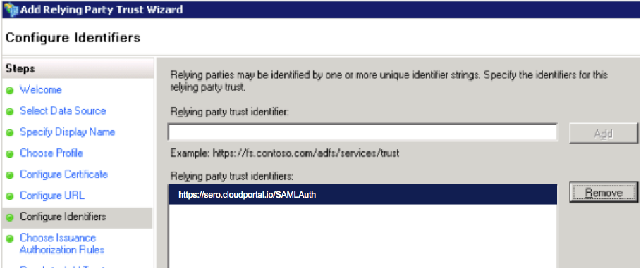 Configure Identifiers