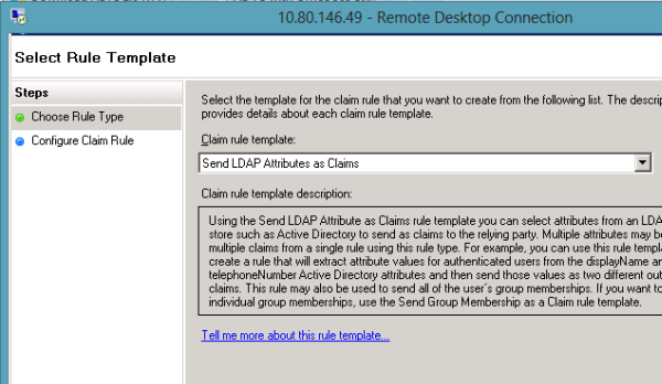 Select Rule Template