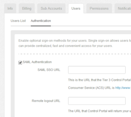 SAML Config